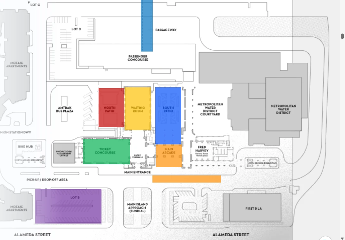 Supplied venue site map and technical information