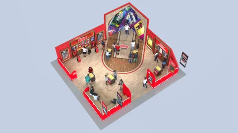 Trading Card Arena — Aerial View