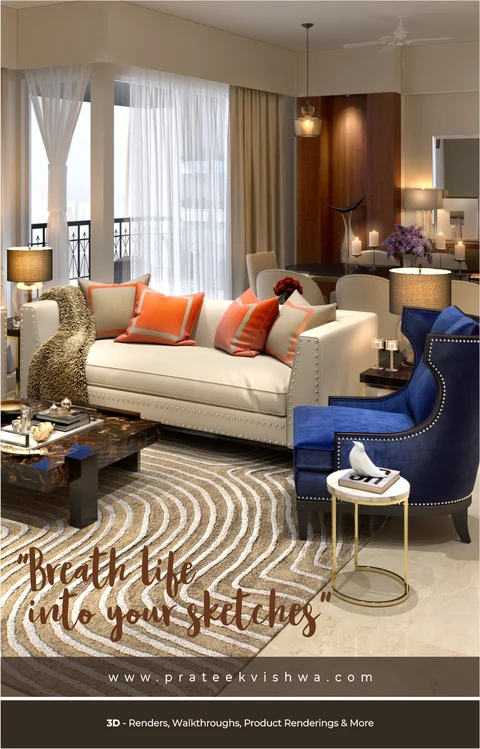Blue and Cream Lounge — Print Advert