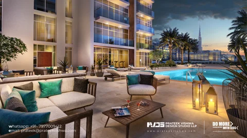 Poolside Terrace — Lifestyle Visual